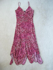 nee-length spaghetti-strap dress