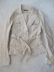 Beige button-down jacket