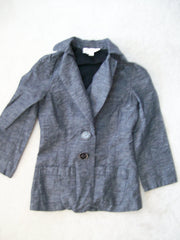 Grey button-down jacket