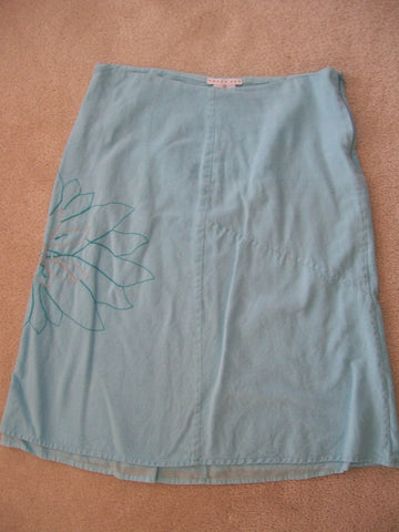 Light blue A-line skirt