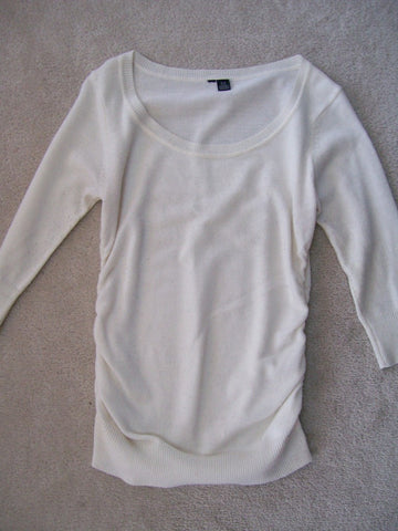 White ¾-sleeve shirt